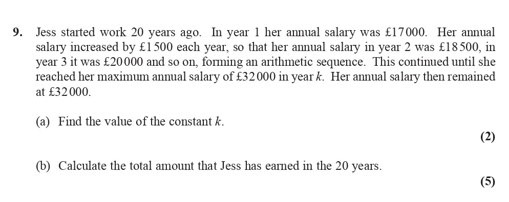 9.-Jess-started-work-20-years-ago-Edexcel-A-Level Maths Pure-Question 1-2015-Paper 1.png